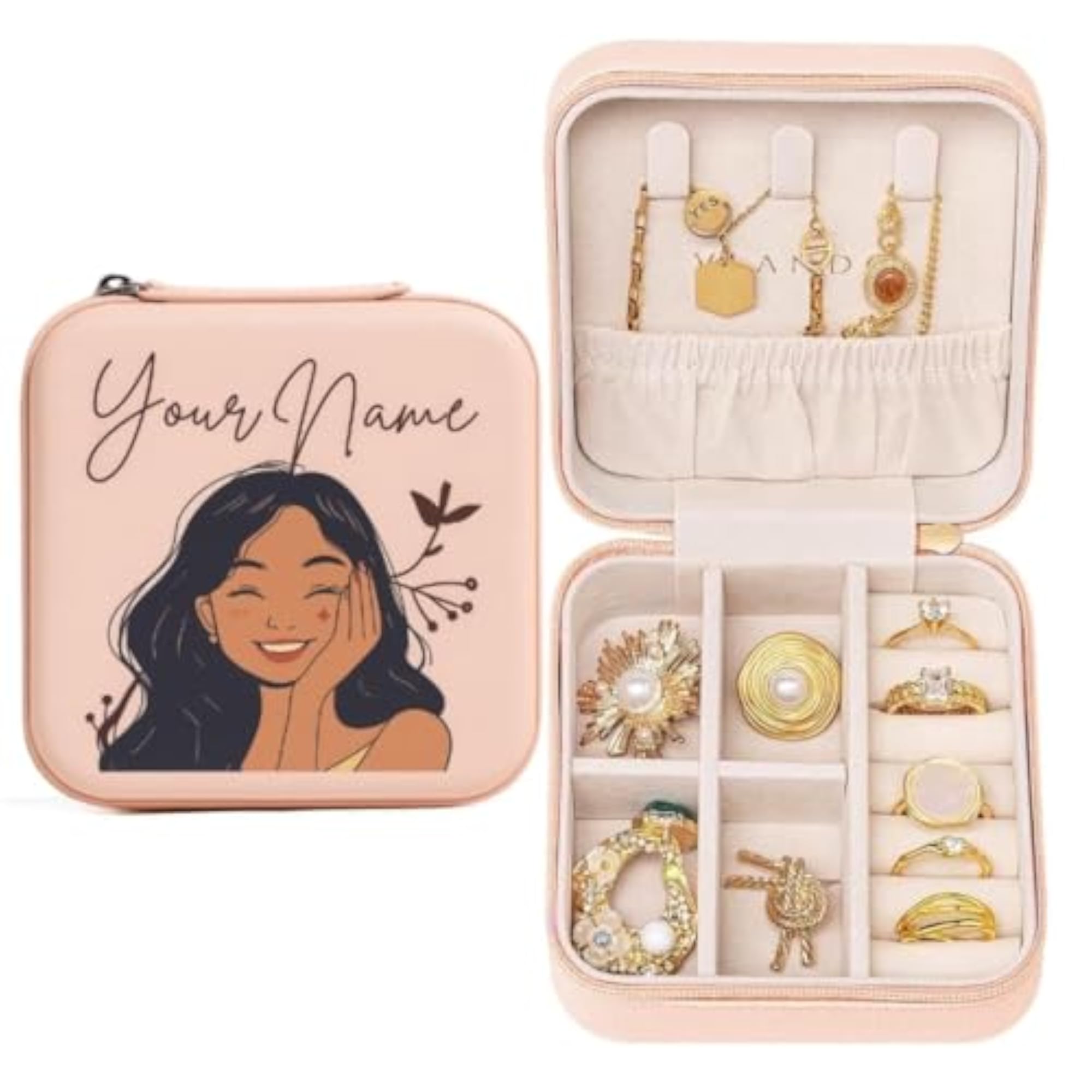 Personalised Jewellery Organizer Box for Travel